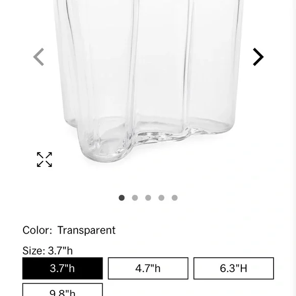 Alvar Aalto Littala Wavy Glass Vase from MOMA Museum of Modern Art NYC. 🪻🪻🪻 - Picture 6 of 9